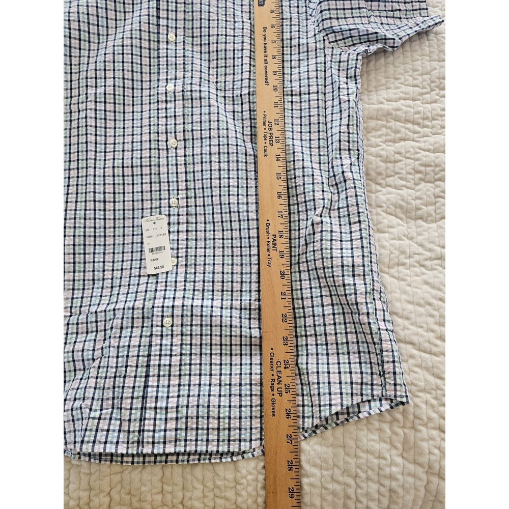 Brooks Brothers Fleece Pastel Gingham Plaid Preppy Designer Shirt XL - Picture 5 of 6